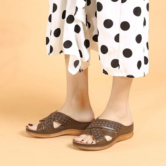 (14-3038)  Women's Wedge Sandals SZ 42 (11.5) - Picture 5 of 12